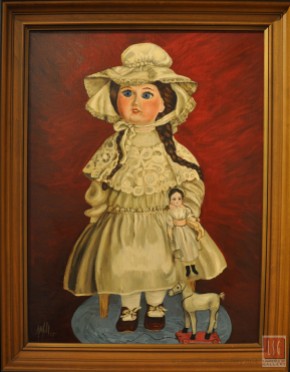 Agnes Miller, "Antique Toys", oil